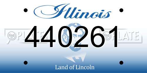 440261 Illinois License Plate
