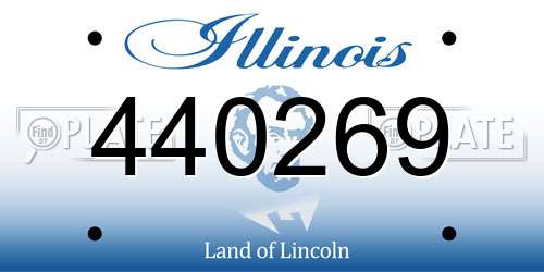 440269 Illinois License Plate