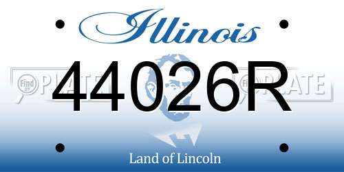 44026R Illinois License Plate
