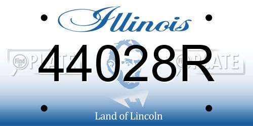 44028R Illinois License Plate