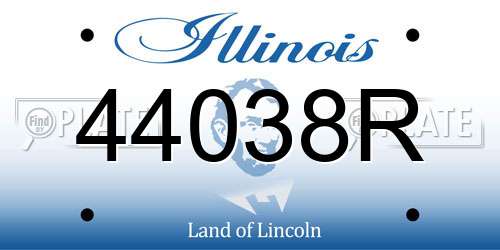 44038R Illinois License Plate