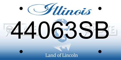 44063SB Illinois License Plate