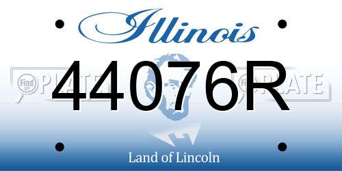 44076R Illinois License Plate