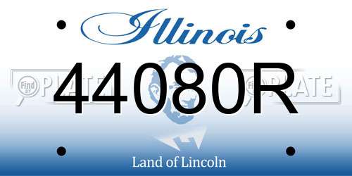 44080R Illinois License Plate