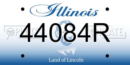 44084R Illinois License Plate
