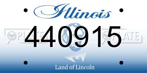 440915 Illinois License Plate