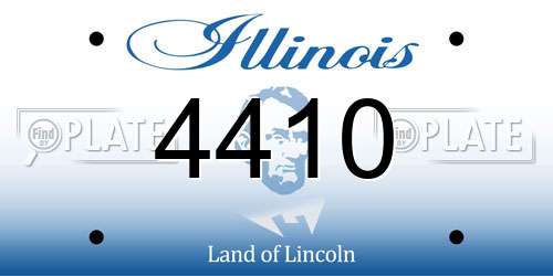 4410 Illinois License Plate