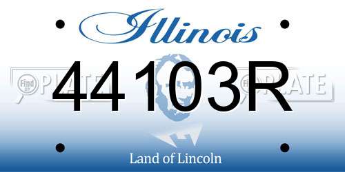 44103R Illinois License Plate