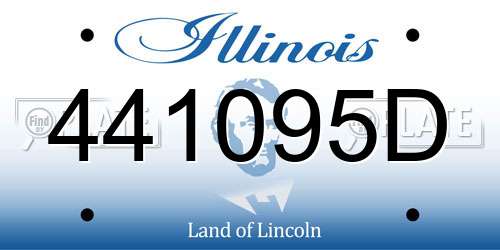 441095D Illinois License Plate