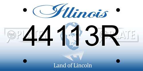 44113R Illinois License Plate