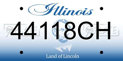 44118CH Illinois License Plate