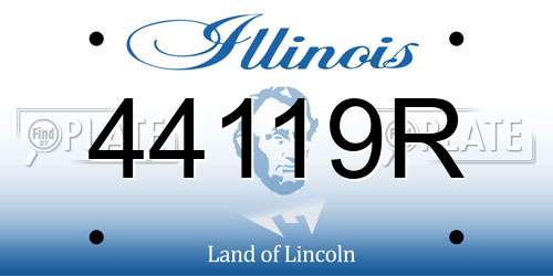 44119R Illinois License Plate
