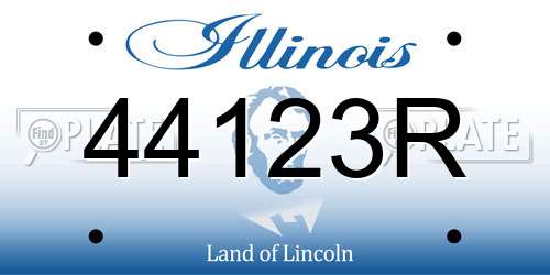 44123R Illinois License Plate