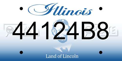44124B8 Illinois License Plate