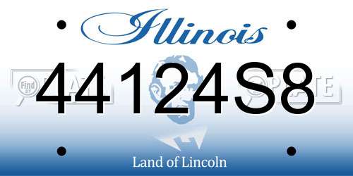 44124S8 Illinois License Plate