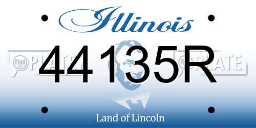 44135R Illinois License Plate