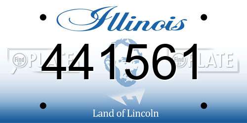 441561 Illinois License Plate