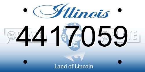 4417059 Illinois License Plate