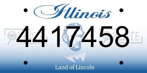 4417458 Illinois License Plate