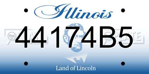 44174B5 Illinois License Plate