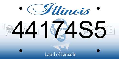 44174S5 Illinois License Plate