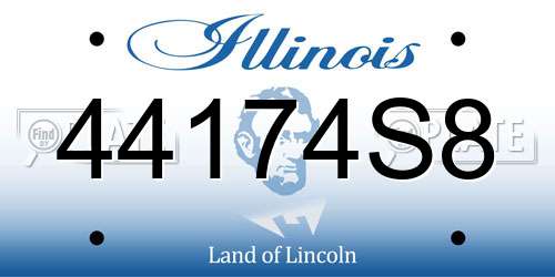 44174S8 Illinois License Plate