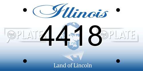 4418 Illinois License Plate