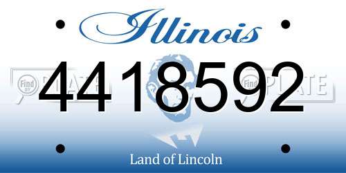 4418592 Illinois License Plate
