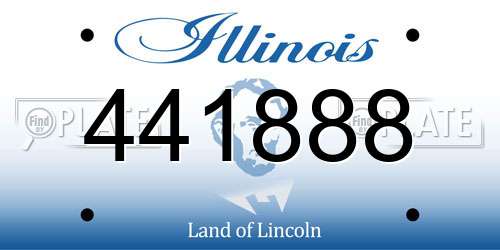 441888 Illinois License Plate