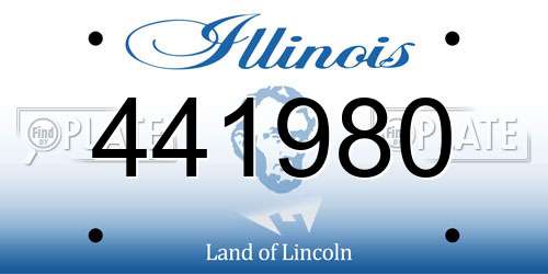 441980 Illinois License Plate