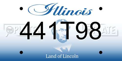 441T98 Illinois License Plate