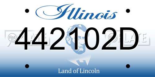 442102D Illinois License Plate