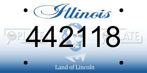 442118 Illinois License Plate