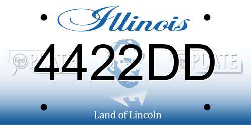 4422DD Illinois License Plate