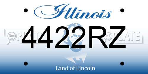 4422RZ Illinois License Plate