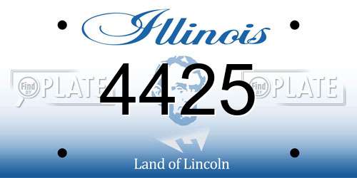 4425 Illinois License Plate