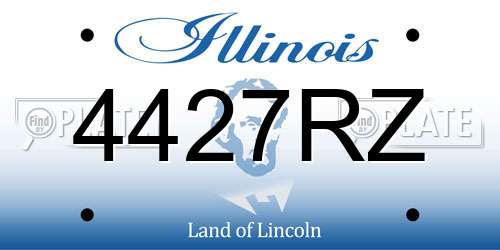 4427RZ Illinois License Plate
