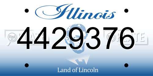4429376 Illinois License Plate
