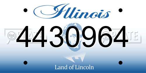 4430964 Illinois License Plate