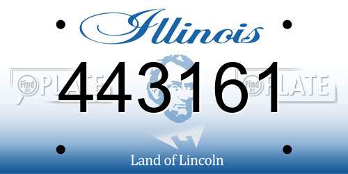 443161 Illinois License Plate