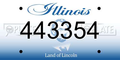 443354 Illinois License Plate