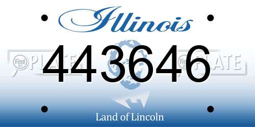 443646 Illinois License Plate