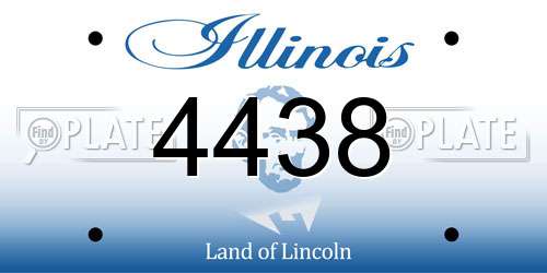 4438 Illinois License Plate