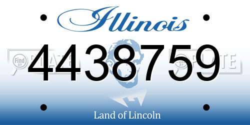 4438759 Illinois License Plate