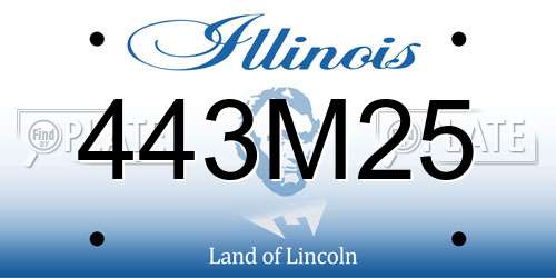 443M25 Illinois License Plate