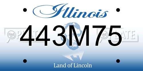 443M75 Illinois License Plate