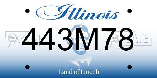 443M78 Illinois License Plate