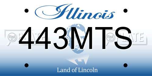 443MTS Illinois License Plate