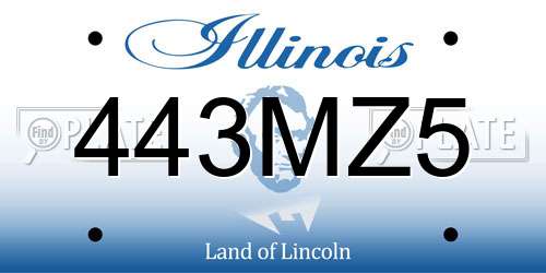 443MZ5 Illinois License Plate