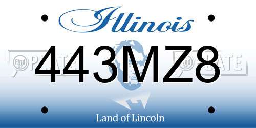 443MZ8 Illinois License Plate